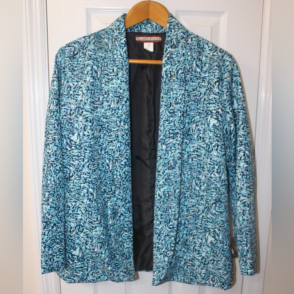 Tudor Court Blazer XL Blue no closure Vintage